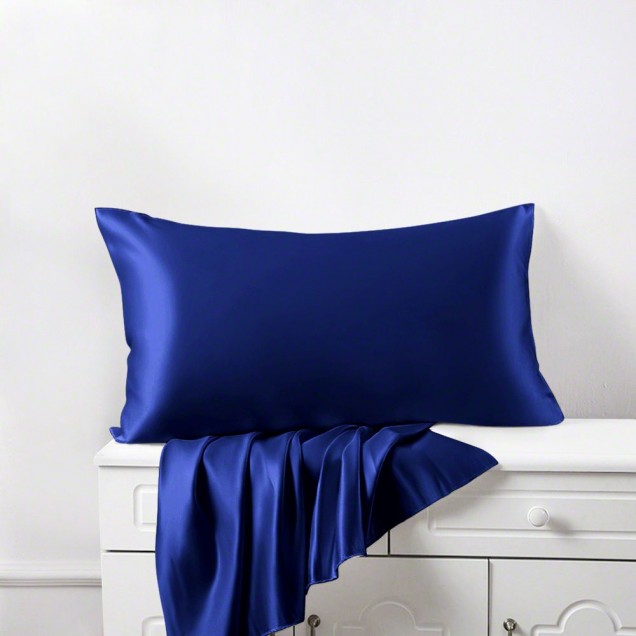 Royal Blue Envelope 22 Momme Mulberry Silk Pillowcase UK