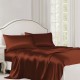 Rust Red 22 Momme Mulberry Silk Flat Sheet UK