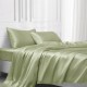 Sage Green 22 Momme Mulberry Silk Flat Sheet UK