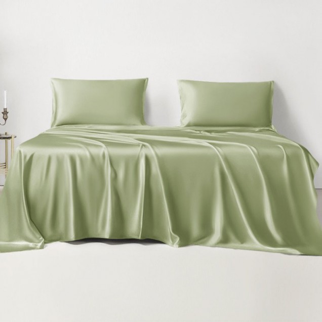 Sage Green 22 Momme Mulberry Silk Sheet Set UK