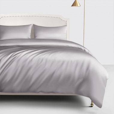 Silver 22 Momme Mulberry Silk Duvet Cover UK