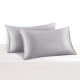 Silver 22 Momme Mulberry Silk Pillowcase with Hidden Zipper UK