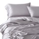 Silver 3 PCS 22 Momme Mulberry Silk Duvet Cover Set UK