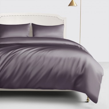 Slate Gray 22 Momme Mulberry Silk Duvet Cover UK