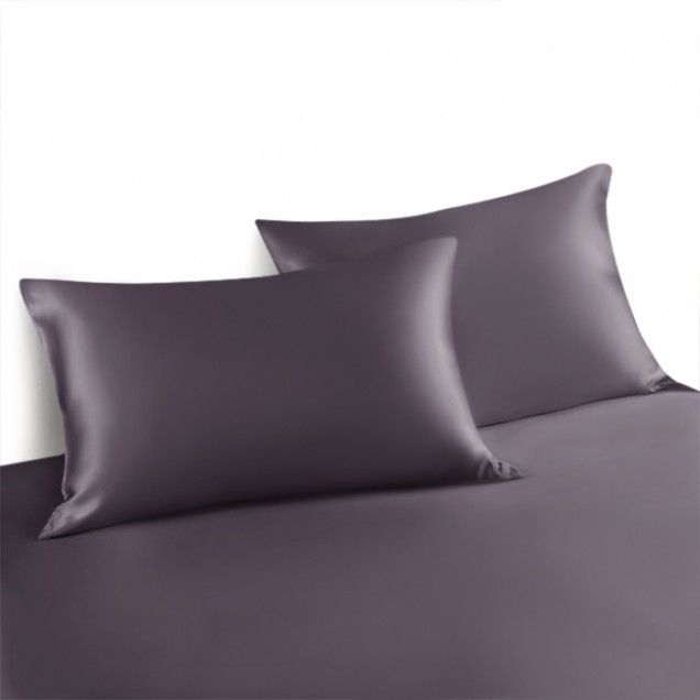 Slate Gray Envelope 22 Momme Mulberry Silk Pillowcase UK