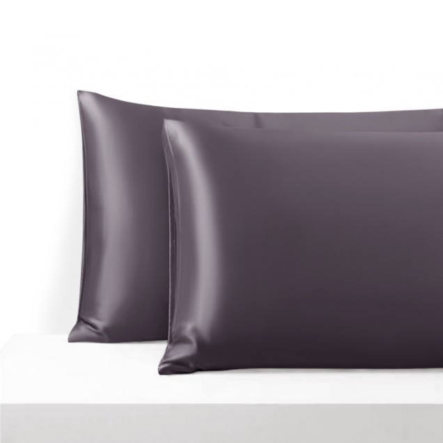 Slate Gray Envelope 22 Momme Mulberry Silk Pillowcase UK