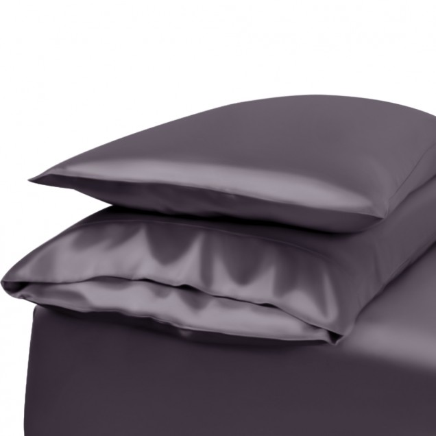 Slate Gray Envelope 22 Momme Mulberry Silk Pillowcase UK