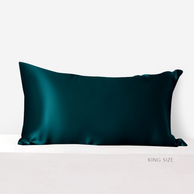 Teal 22 Momme Mulberry Silk Pillowcase with Hidden Zipper UK