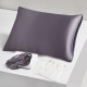 Two Piece Silk Gift Set Slate Gray Pillowcase & Eye Mask UK