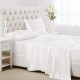 White 22 Momme Mulberry Silk Flat Sheet UK