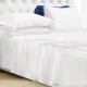 White 22 Momme Mulberry Silk Flat Sheet UK